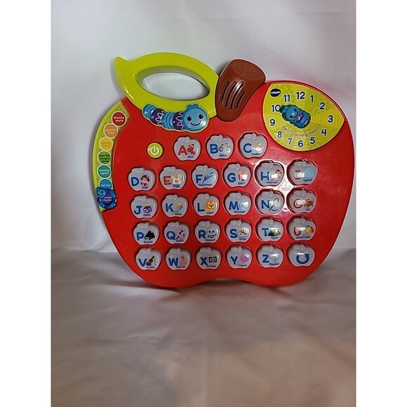 VTech Alphabet Red Apple ABC Learning Toy Preschool Letters Music & Lights Works - Picture 8 of 13